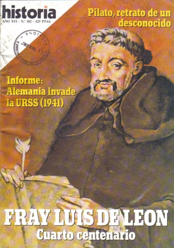 Historia 16 numero 182: Fray Luis de Leon