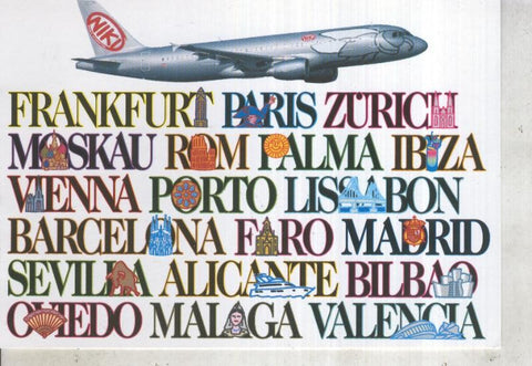 Postal 013430: Niki aeropuertos a los que vuela habitualmente