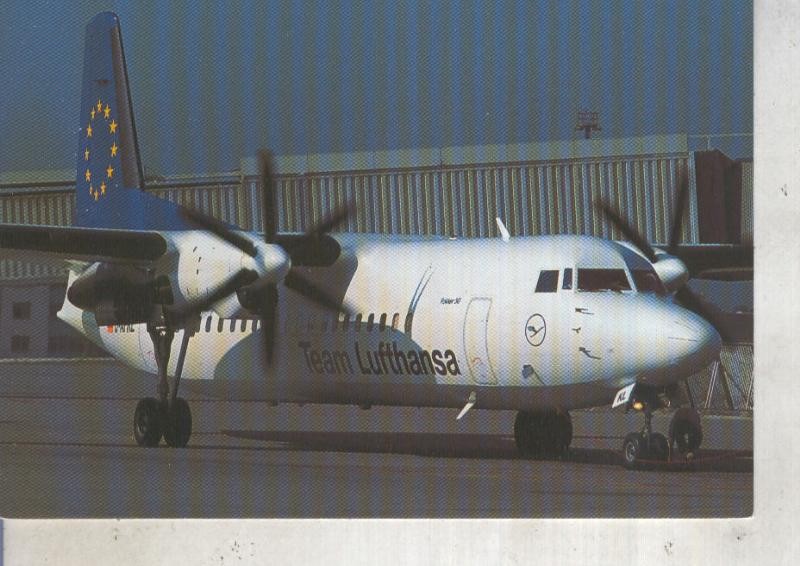 Postal 013451: Lufthansa Fokker 50