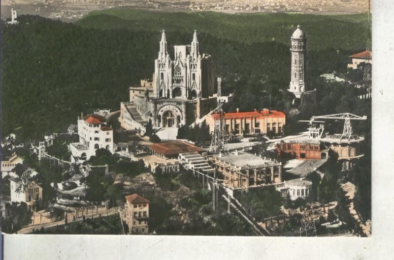 Postal 013514: Vista aerea del Tibidabo de Barcelona