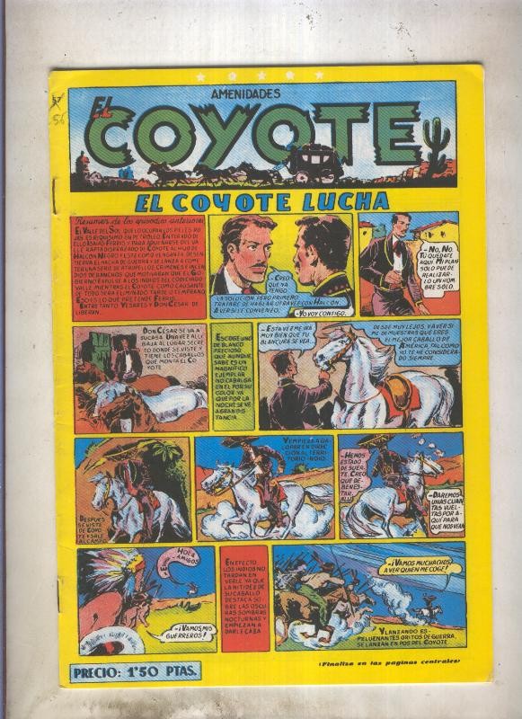 El Coyote facsimil numero 057: El coyote lucha (numerado 3 en trasera)