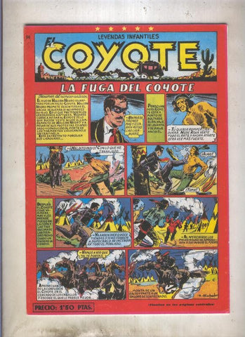 El Coyote facsimil numero 056: La fuga de el coyote (numerado 4 en trasera)