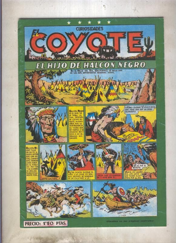 El Coyote facsimil numero 055: el hijo de halcon negro (numerado 4 en trasera)