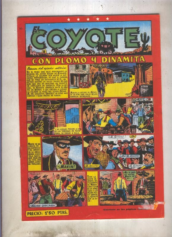 El Coyote facsimil numero 050: Con plomo y dinamita (numerado 1 en trasera)