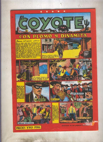 El Coyote facsimil numero 050: Con plomo y dinamita (numerado 2 en trasera)