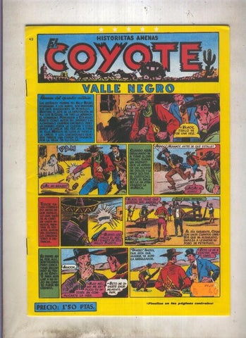 El Coyote facsimil numero 049: Valle negro (numerado 1 en trasera)