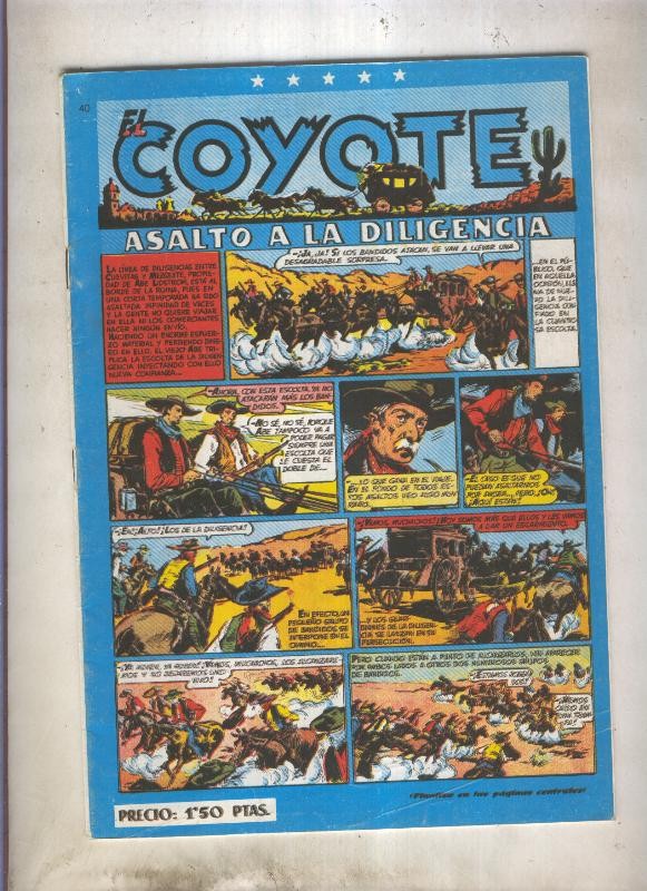 El Coyote facsimil numero 040: Asalto a la diligencia (numerado 2 en trasera)