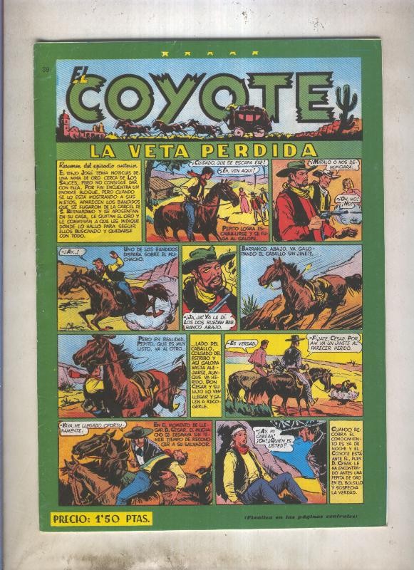 El Coyote facsimil numero 039: La veta perdida (numerado 2 en trasera)