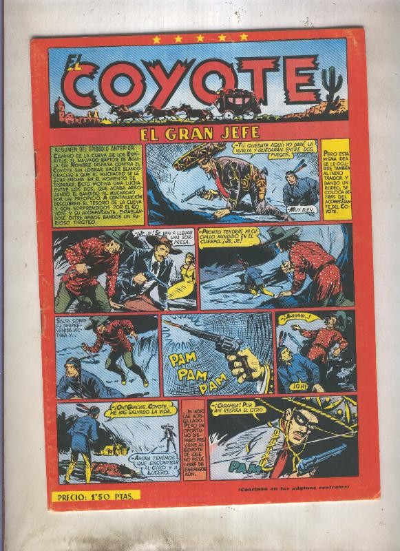 El Coyote facsimil numero 037: El gran jefe (numerado 1 en trasera)