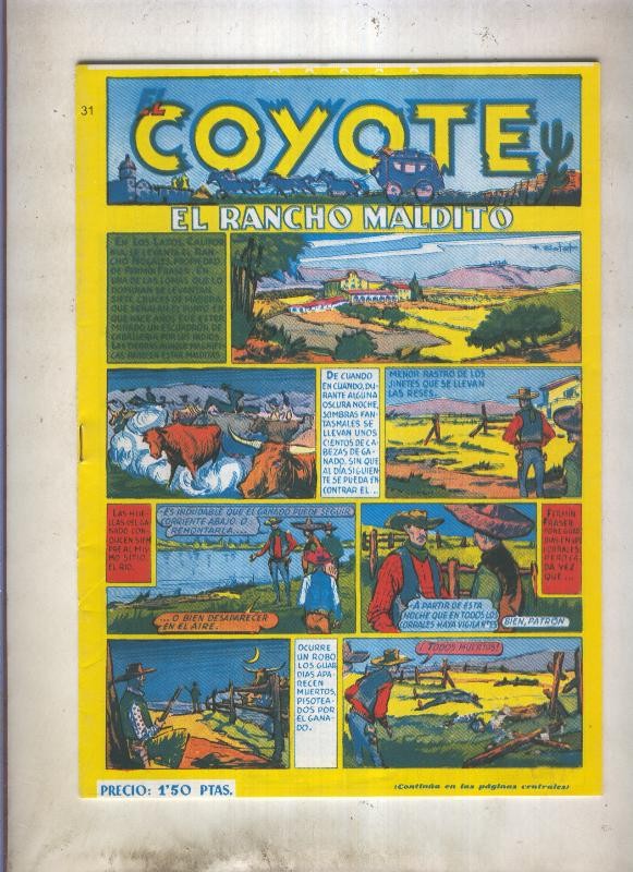 El Coyote facsimil numero 031: El rancho maldito (numerado 1 en trasera)