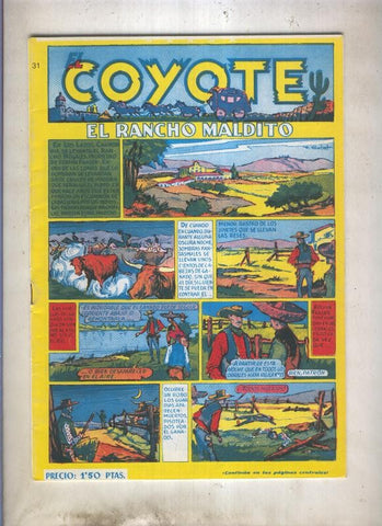 El Coyote facsimil numero 031: El rancho maldito (numerado 2 en trasera)