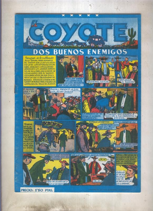 El Coyote facsimil numero 030: Dos buenos enemigos (numerado 1 en trasera)