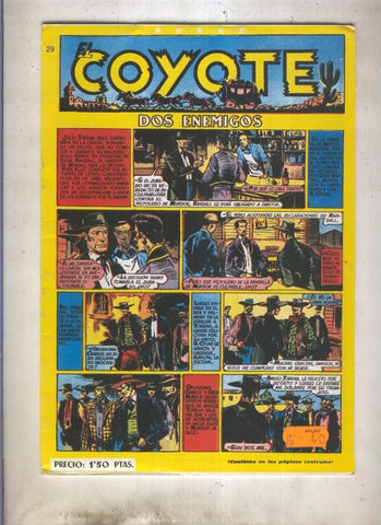 El Coyote facsimil numero 029: Dos enemigos (numerado 1 en trasera)