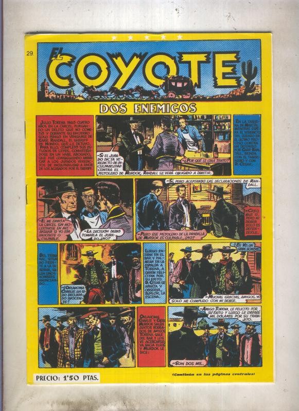 El Coyote facsimil numero 029: Dos enemigos (numerado 2 en trasera)