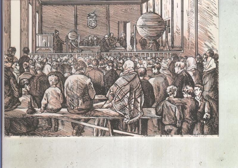Postal 013573: Loteria primitiva , sorteo navidad, grabado 1873
