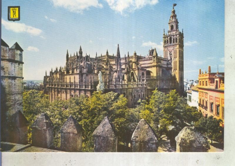Postal 013585: Catedral de Sevilla vista desde los Reales Alcazares