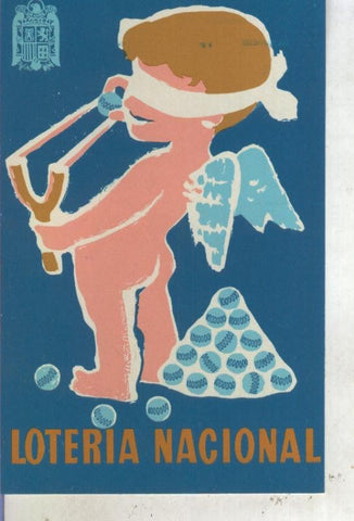 Postal 013626: Loteria Nacional, cartel 1958 de Don Sebastian Rey Padilla