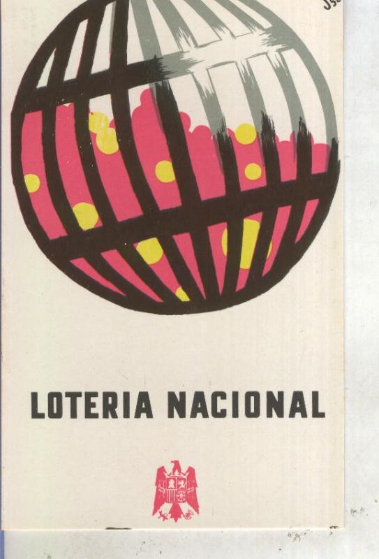 Postal 013627: Loteria Nacional, cartel 1958 de Don Jose Maria UIibarren