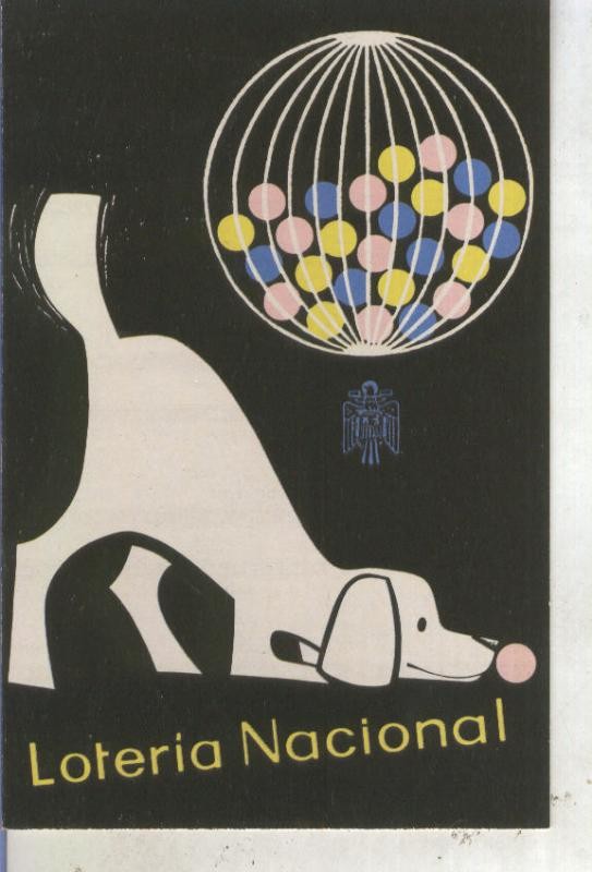 Postal 013631: Loteria Nacional, cartel 1960 de Don Rafael Tartalo