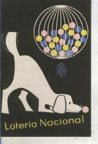 Postal 013631: Loteria Nacional, cartel 1960 de Don Rafael Tartalo