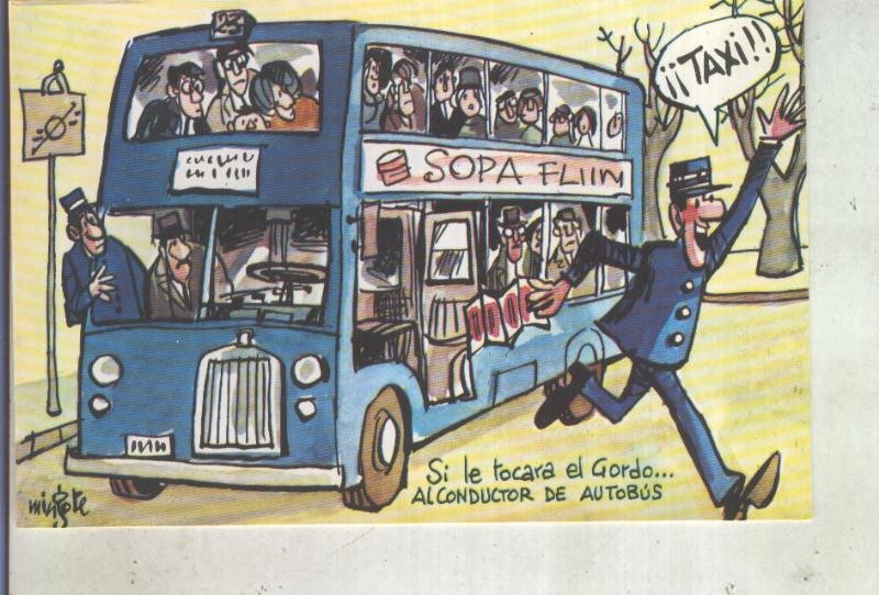 Postal 013650: Loteria Nacional, Mingote: Conductor de autobus