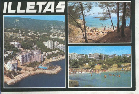 Postal 013734: Vistas varias de Illetas, Mallorca