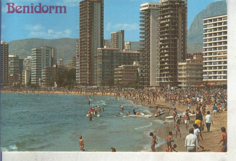 Postal 013737: Playa de Levante de Benidorm, Alicante