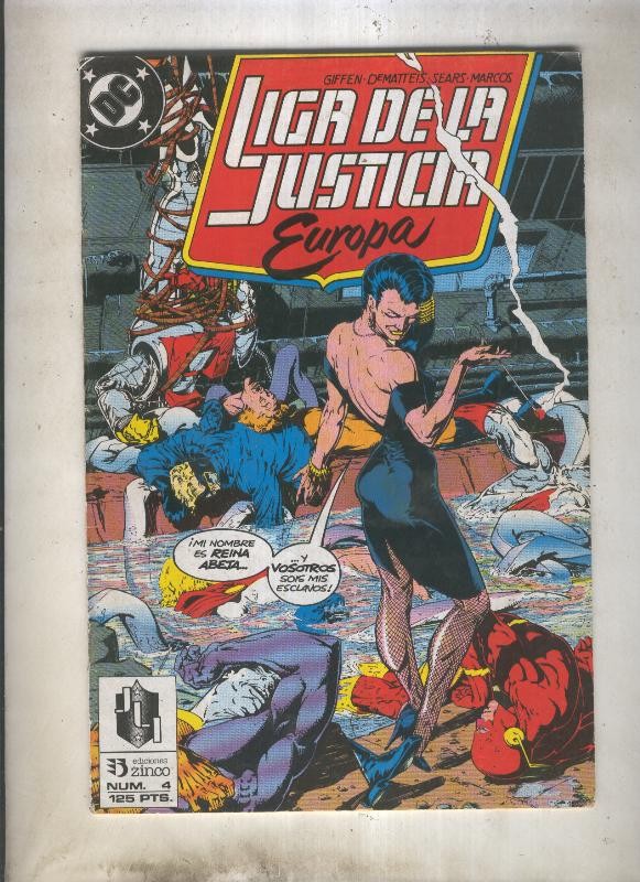 Liga de la Justicia Europa numero 04 (numerado 3 en trasera)
