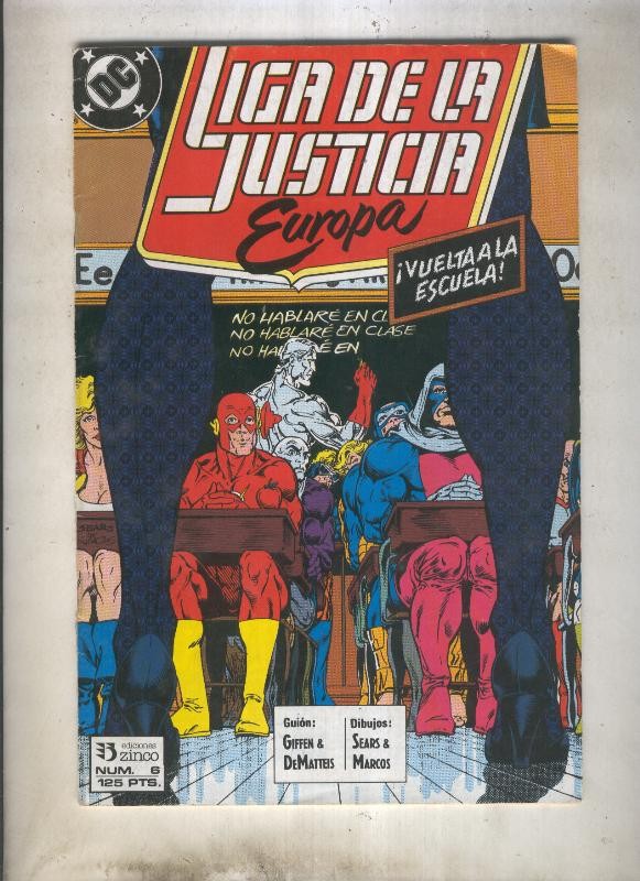 Liga de la Justicia Europa numero 06 (numerado 3 en trasera)