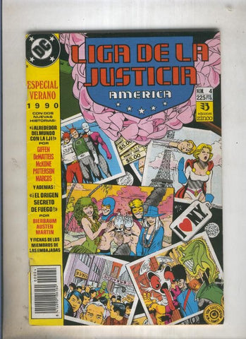 Liga de la Justicia America especial numero 4: Verano 1990 (numerado 3 en trasera)