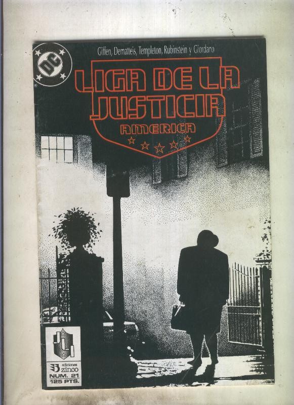 Liga de la Justicia America numero 21 (numerado 3 en trasera)
