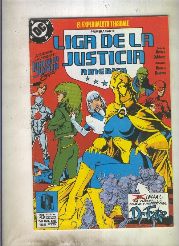 Liga de la Justicia America numero 25 (numerado 4 en trasera)