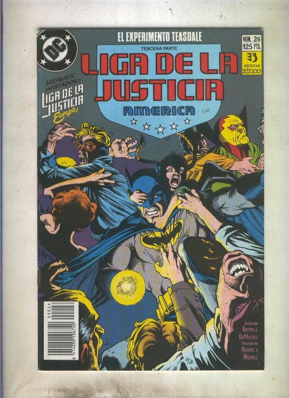 Liga de la Justicia America numero 26 (numerado 3 en trasera)