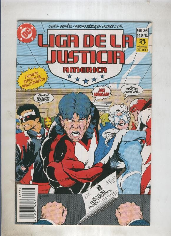 Liga de la Justicia America numero 36 (numerado 2 en trasera)