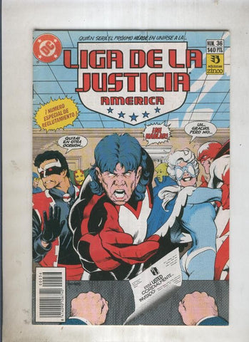 Liga de la Justicia America numero 36 (numerado 3 en trasera)