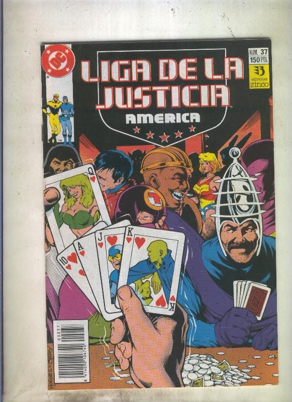 Liga de la Justicia America numero 37 (numerado 2 en trasera)