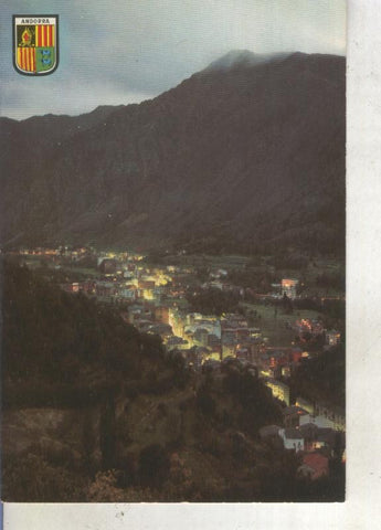 Postal 013856: Vista nocturna de Andolla la Vella y Les Escaldes