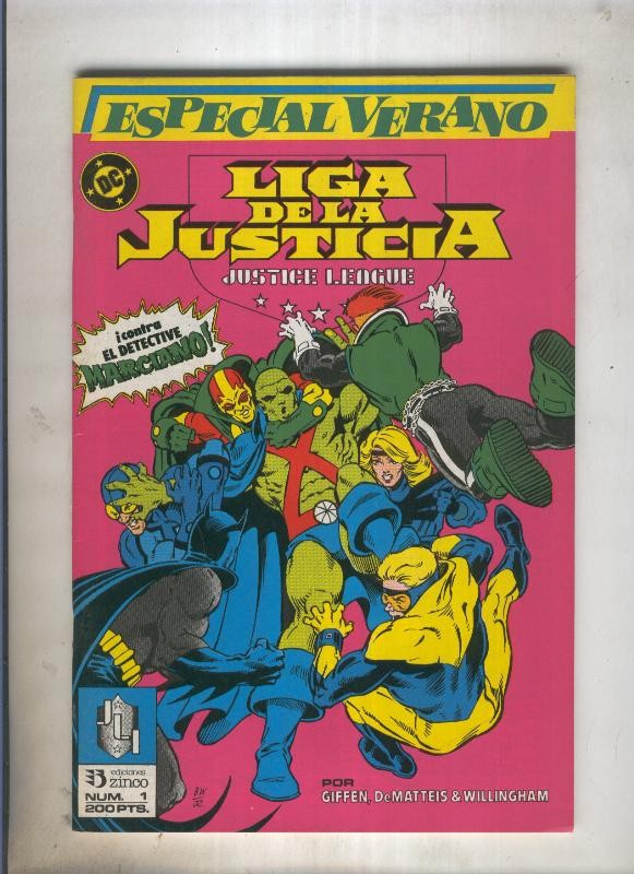 Liga de la Justicia America especial verano numero 1 (numerado 1 en trasera)