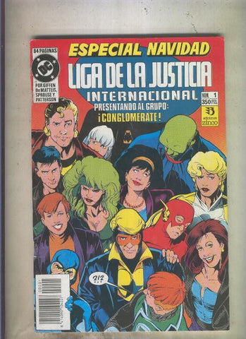 Liga de la Justicia America especial Navidad numero 1 (numerado 1 en trasera)
