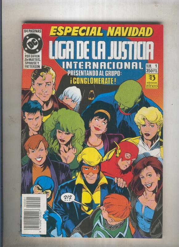 Liga de la Justicia America especial Navidad numero 1 (numerado 2 en trasera)
