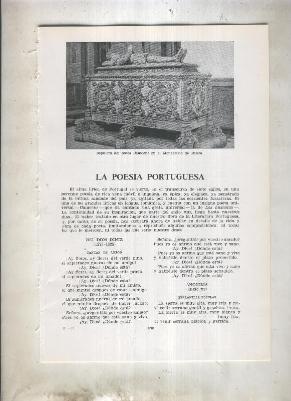 La poesia portuguesa