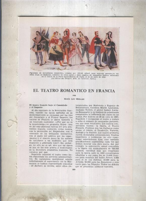 El teatro romantico en Francia (Maria Luz Morales)