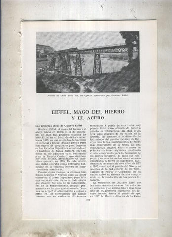 Eiffel, mago del hierro y el acero + La industria del corcho