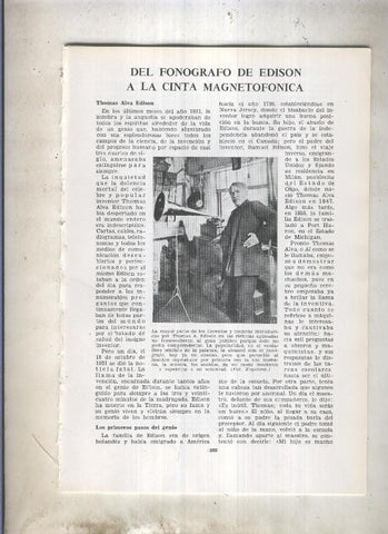 Del fonografo de Edison a la cinta magnetofonica