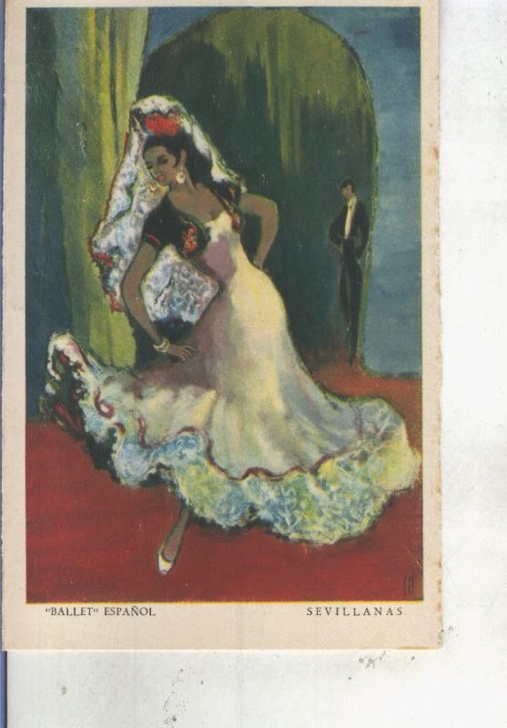 Postal 013973: Bailando Sevillanas