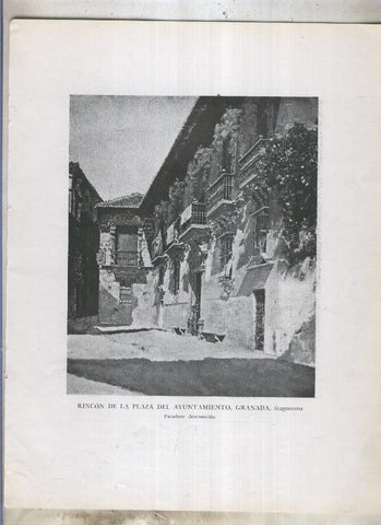 Mariano Fortuny numerado 08: Rincon de la plaza del ayuntamiento de Granada, fragmento