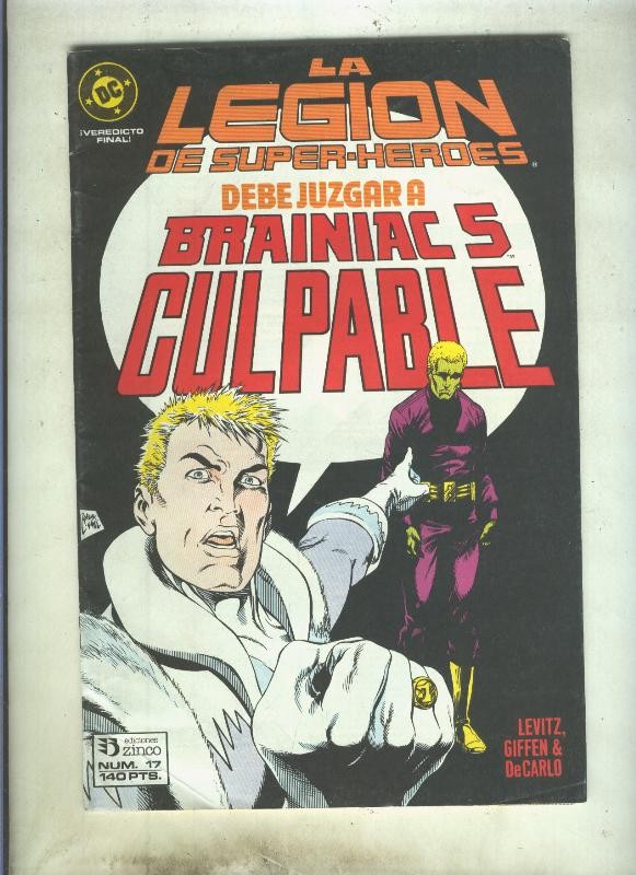 Legion de Superheroes numero 17 (numerado 1 en trasera)