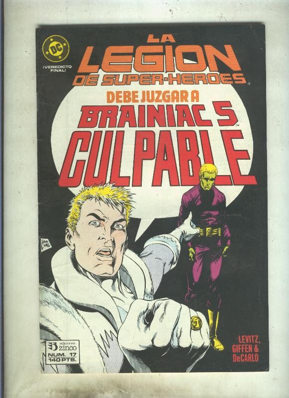Legion de Superheroes numero 17 (numerado 3 en trasera)