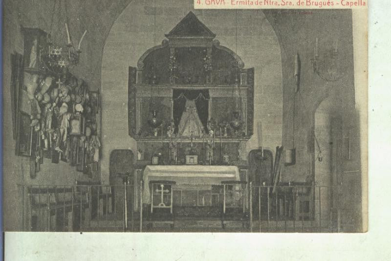 Postal 014034: Capilla de la ermita de Nuestra Señora de Brugues en Gava, Barcelona