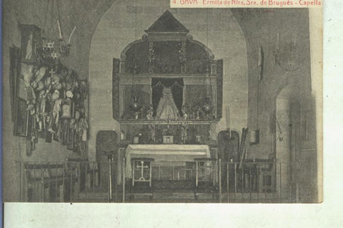 Postal 014034: Capilla de la ermita de Nuestra Señora de Brugues en Gava, Barcelona